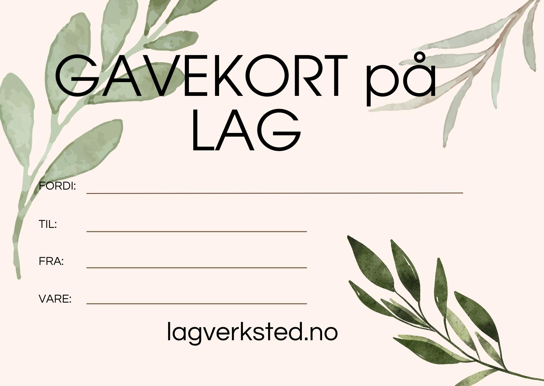 Vanlig gavekort